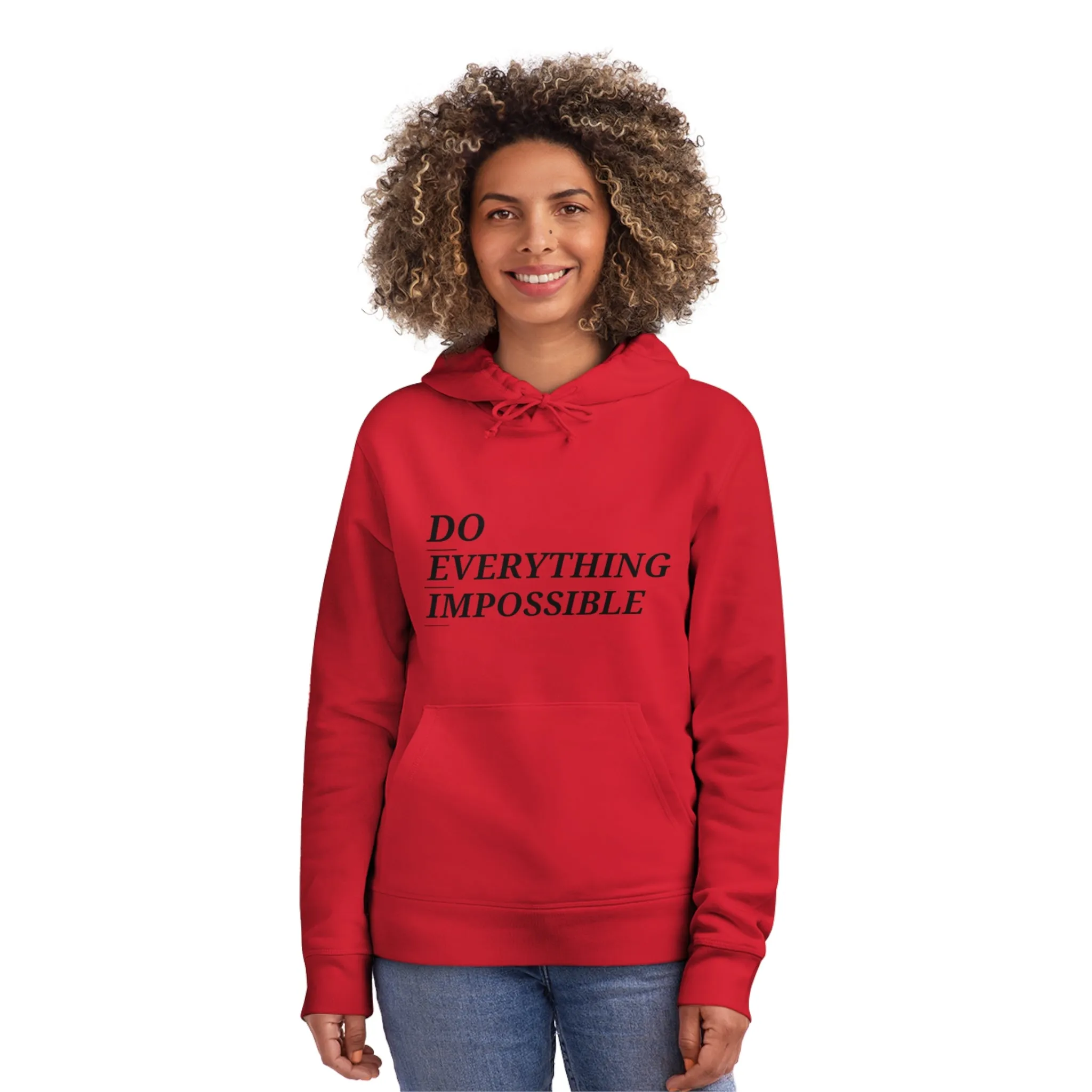 DEI 25 Black Logo Unisex Drummer Hoodie - 'Do Everything Impossible' Inspirational Sweatshirt