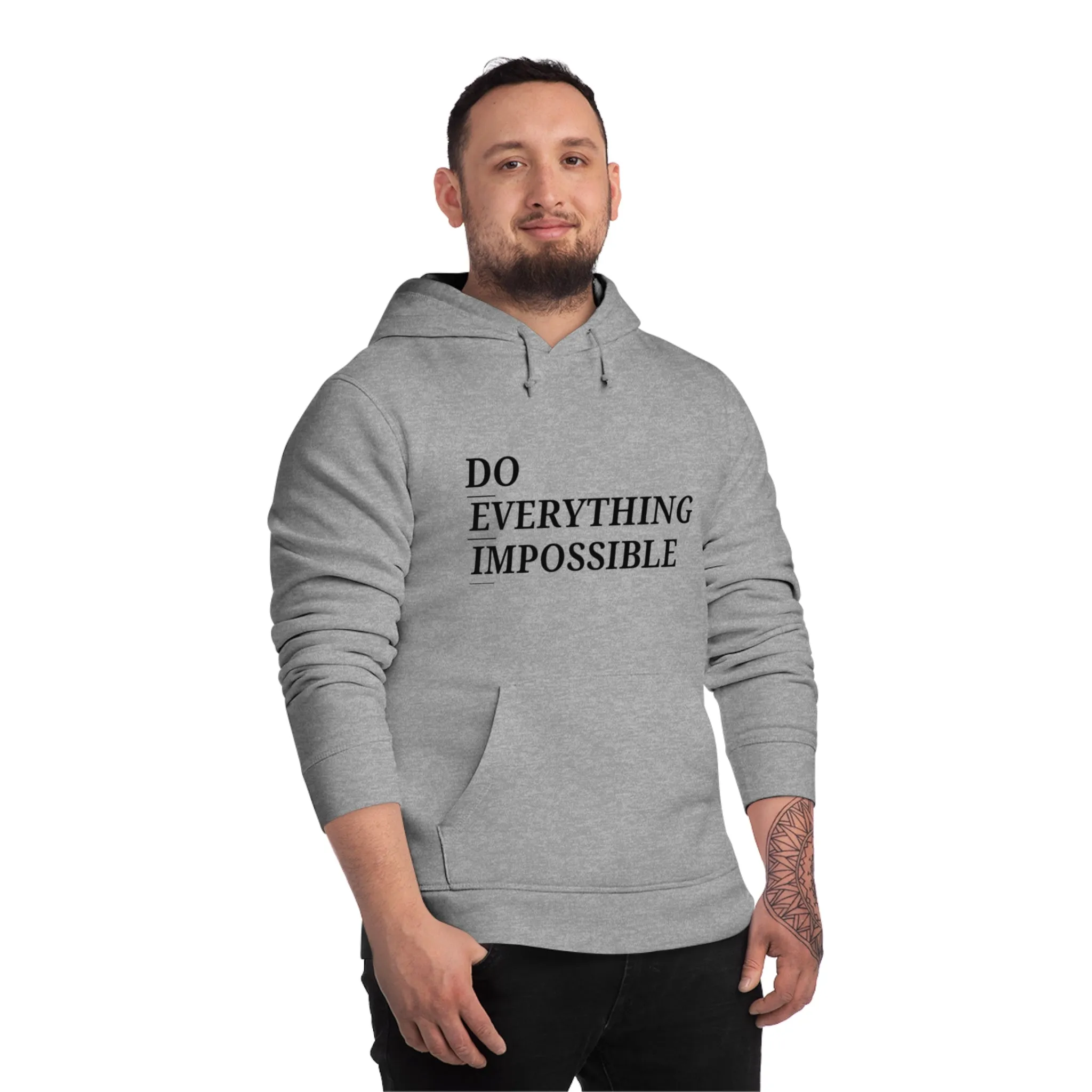 DEI 25 Black Logo Unisex Drummer Hoodie - 'Do Everything Impossible' Inspirational Sweatshirt