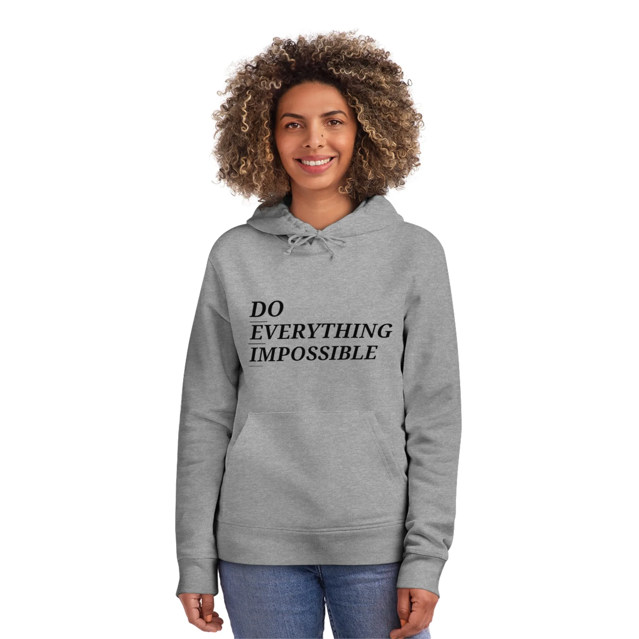 DEI 25 Black Logo Unisex Drummer Hoodie - 'Do Everything Impossible' Inspirational Sweatshirt