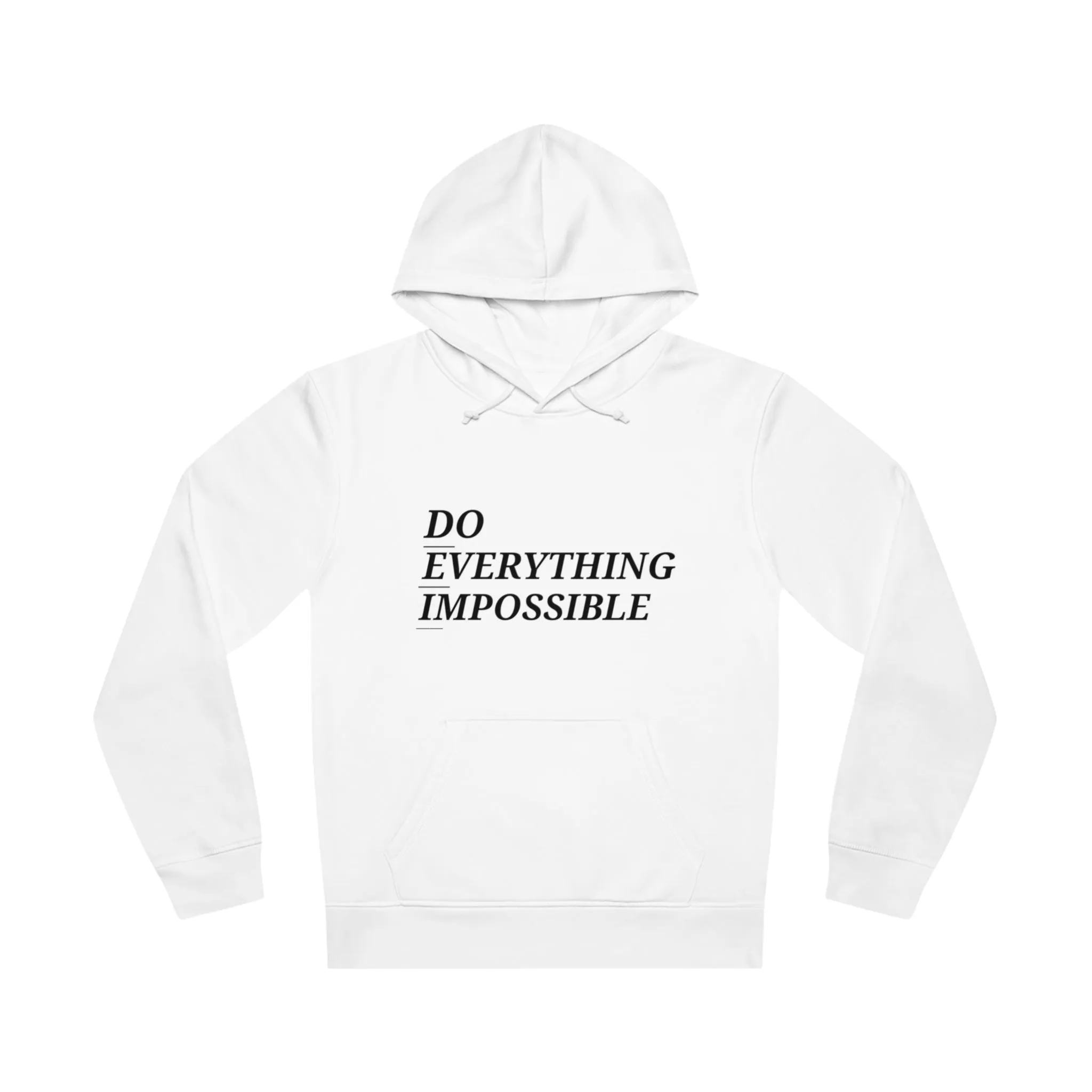 DEI 25 Black Logo Unisex Drummer Hoodie - 'Do Everything Impossible' Inspirational Sweatshirt