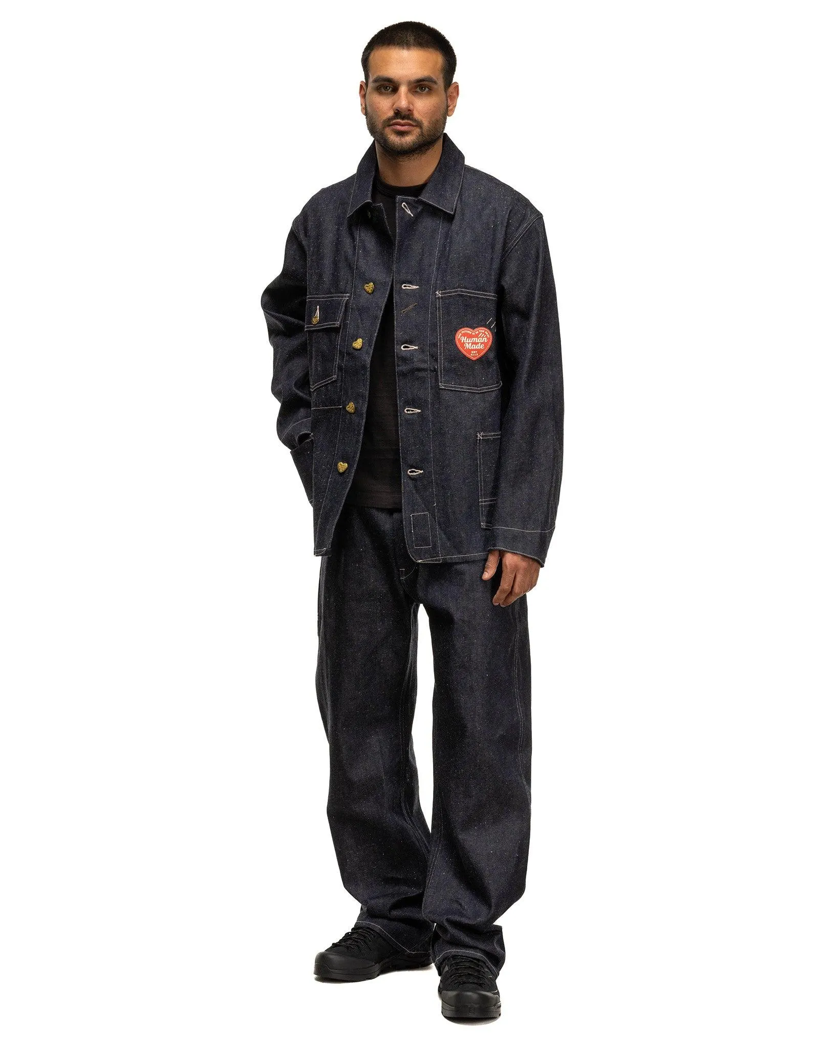 Denim Coverall Jacket Past Rigid Indigo