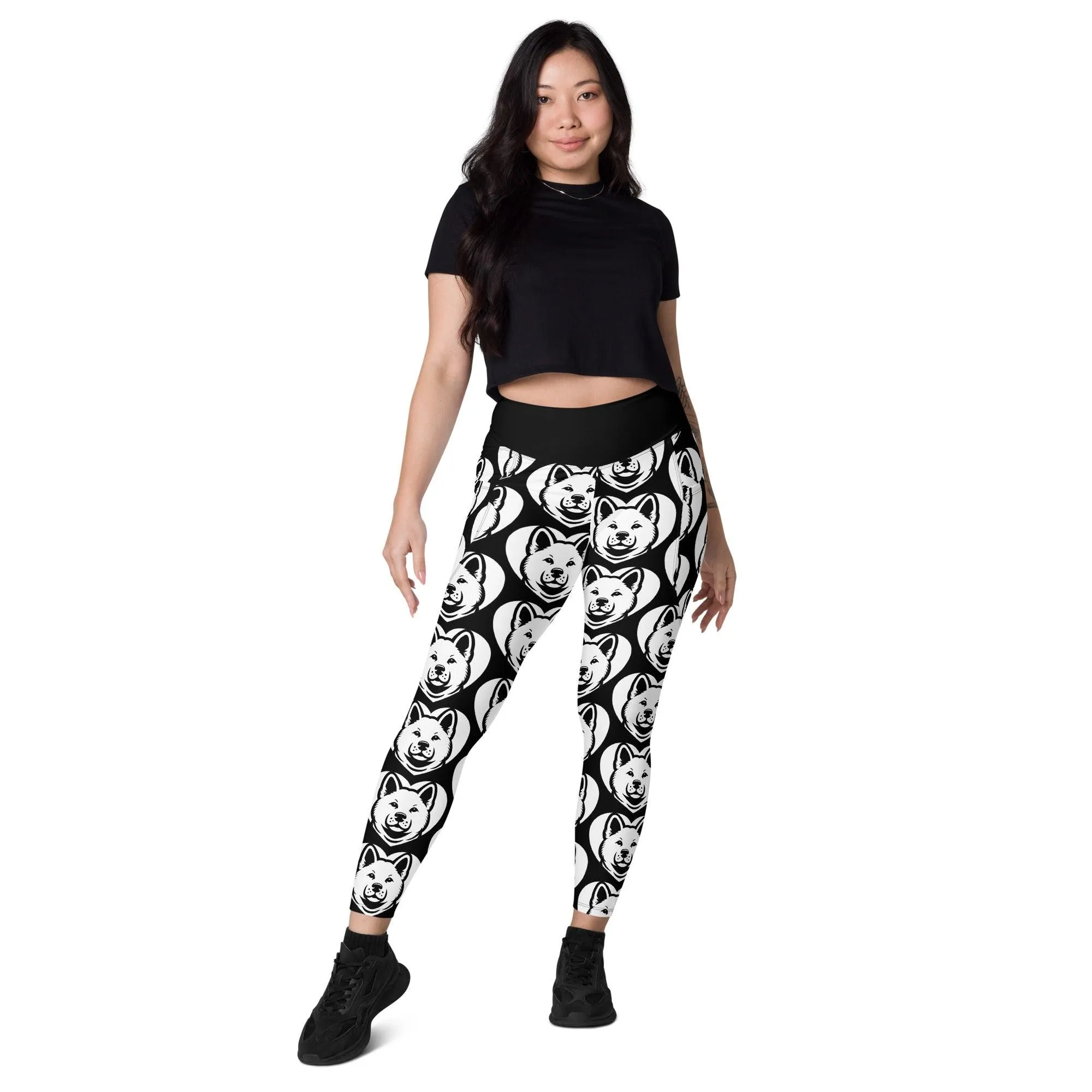 DOG BREED LEGGINGS with pockets - AKITA - HERTTAHOUND