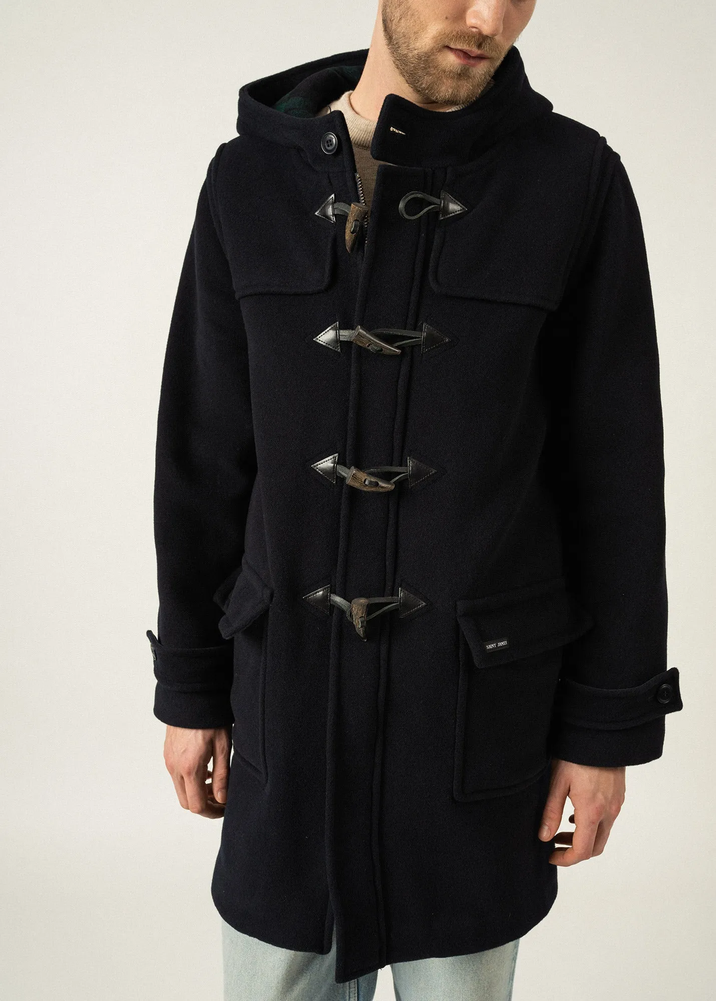 Duffle-coat Antarctique - en drap de laine (NAVY)