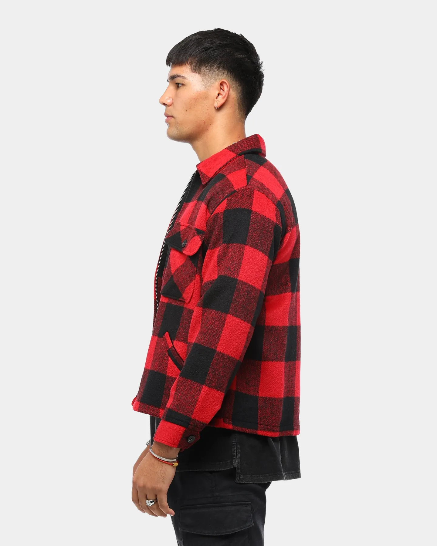 ENES Men's Contraband Tartan Jacket Red/Black