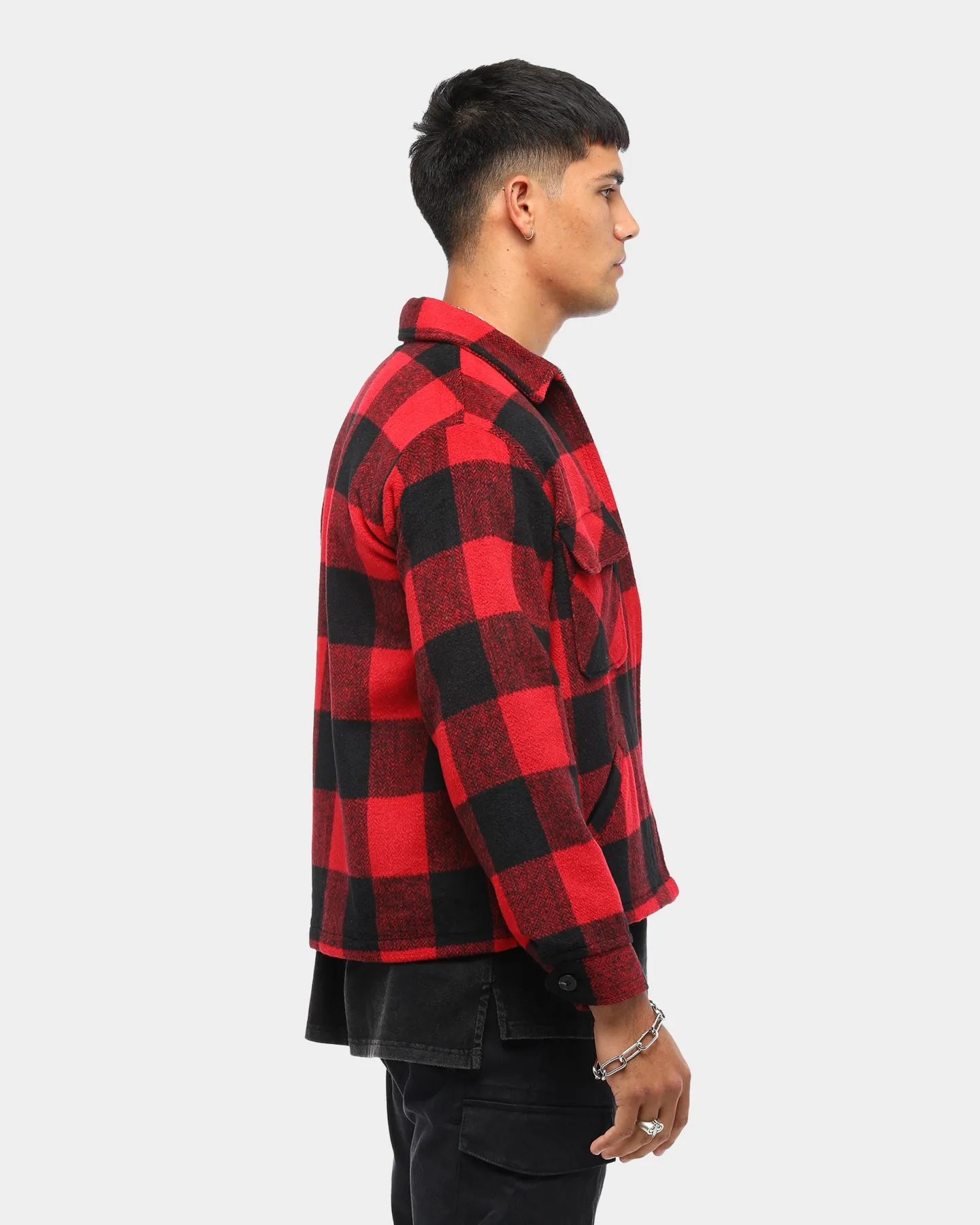 ENES Men's Contraband Tartan Jacket Red/Black