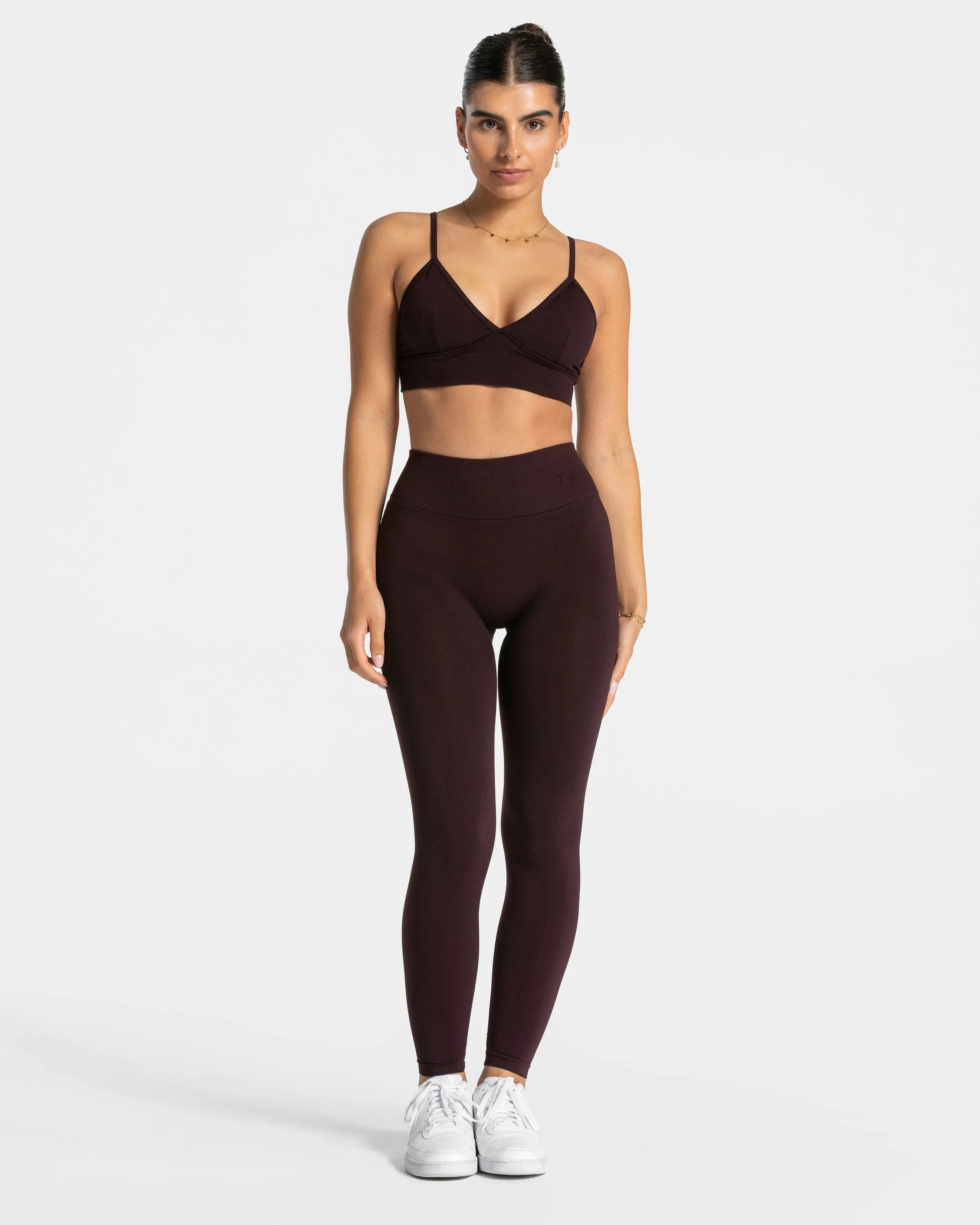 Essence V-Back Covert Scrunch Leggings "Merlot"