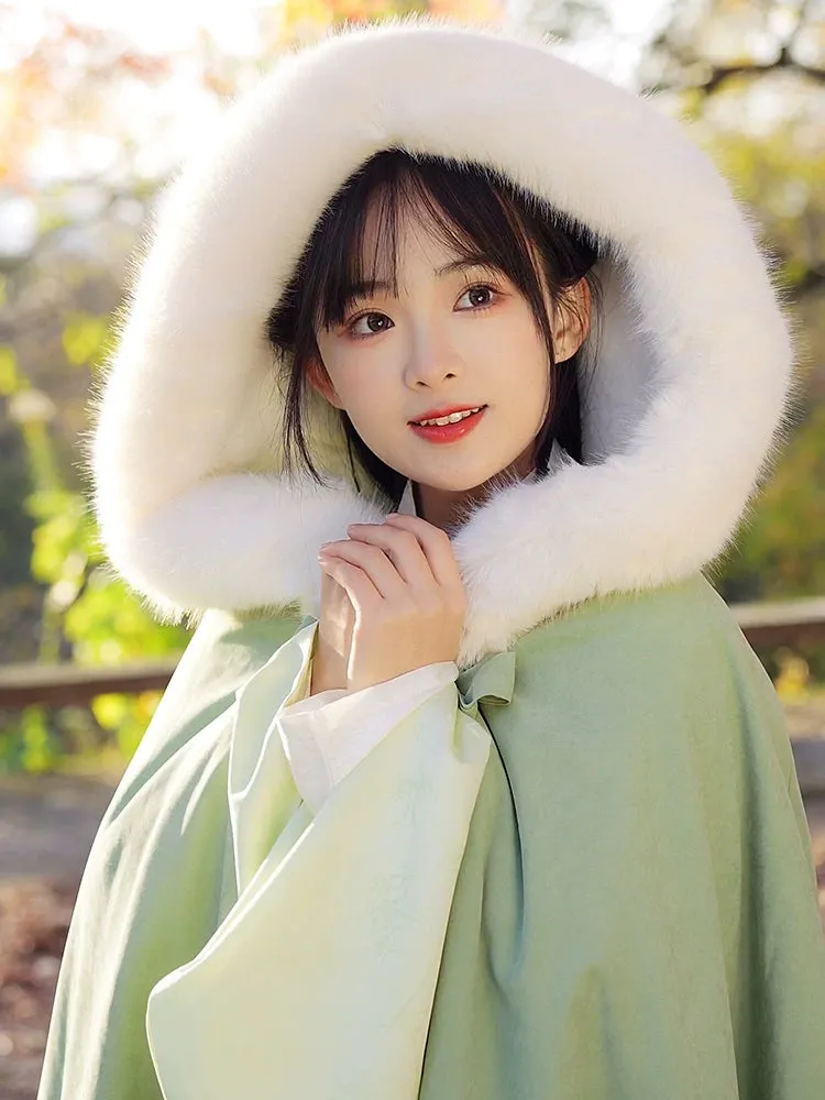 Fang Shui 防水 Waterproof Doupeng Fur Cloak Hanfu Accessory