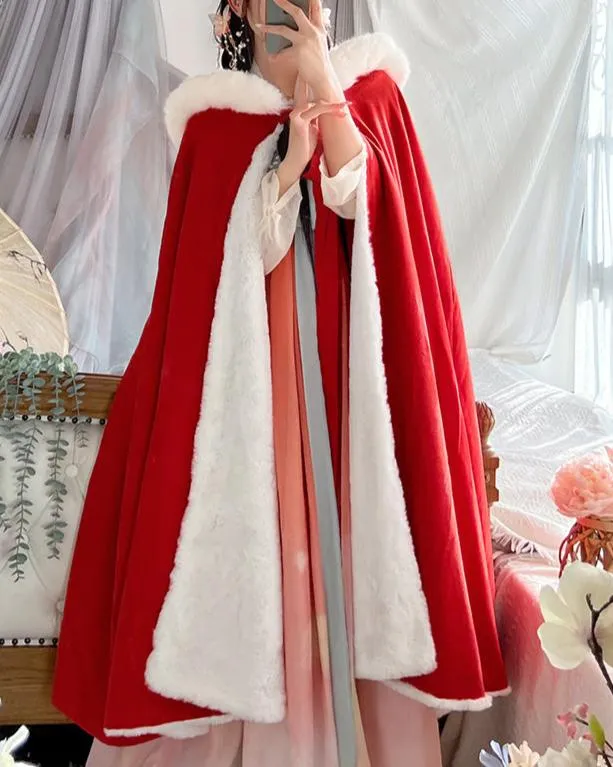 Fang Shui 防水 Waterproof Doupeng Fur Cloak Hanfu Accessory