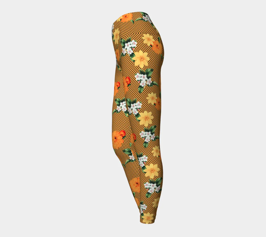 Floral Polkadot Yoga Leggings