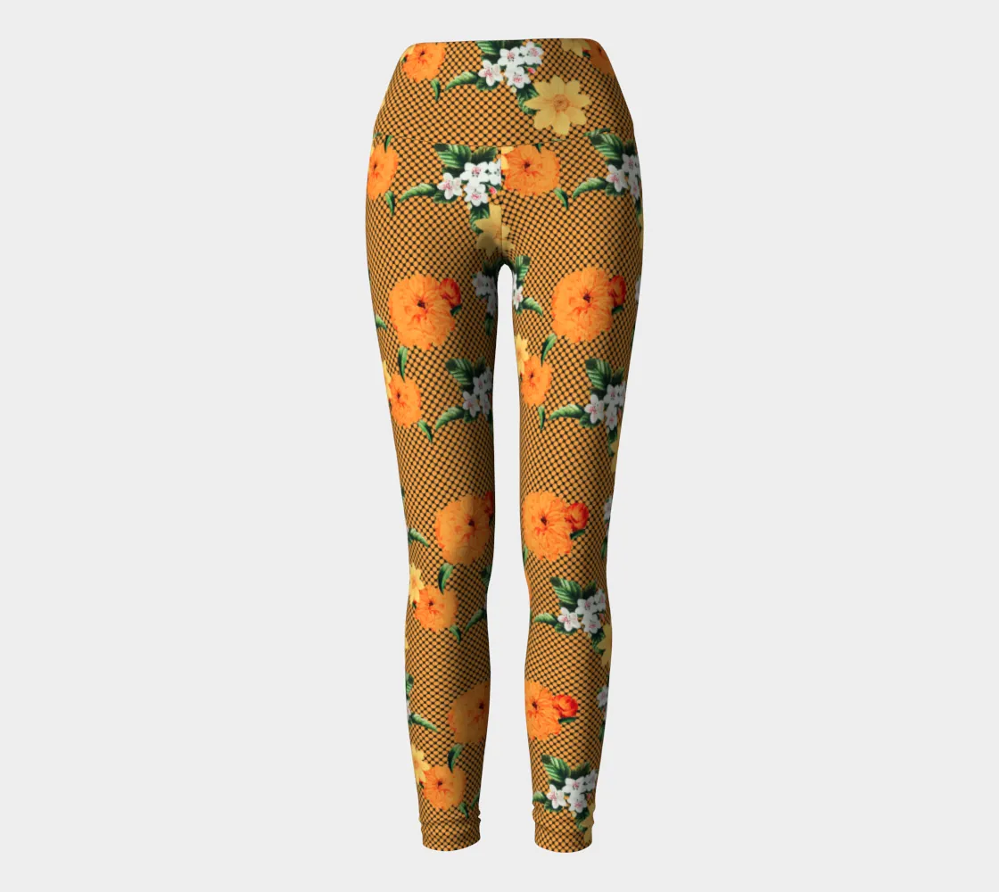 Floral Polkadot Yoga Leggings