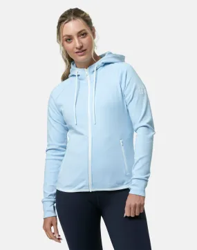 Gym Coffee Chill Zip Hoodie (Womens) - Baby Blue