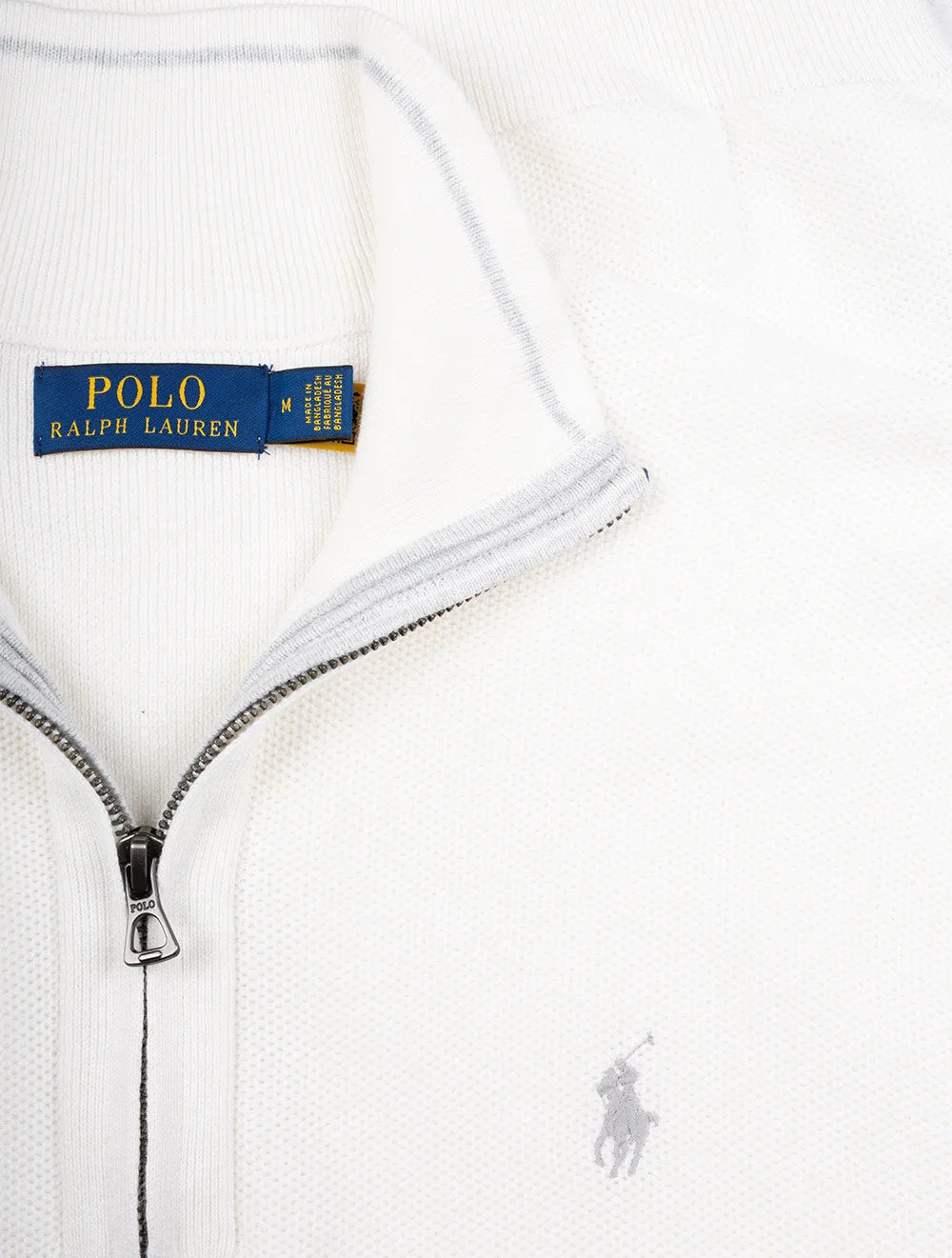 Half Zip Jumper White