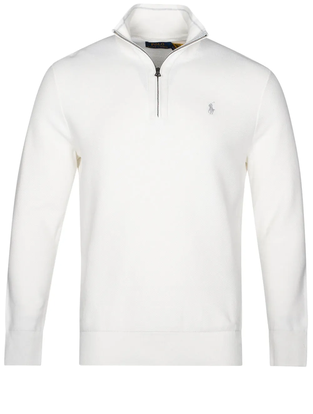 Half Zip Jumper White