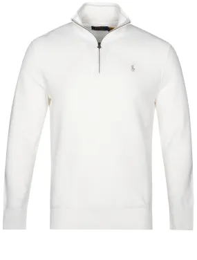 Half Zip Jumper White