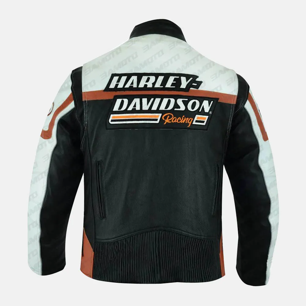 Harley Davidson Raceway Screamin Eagle Men's Leather Jacket