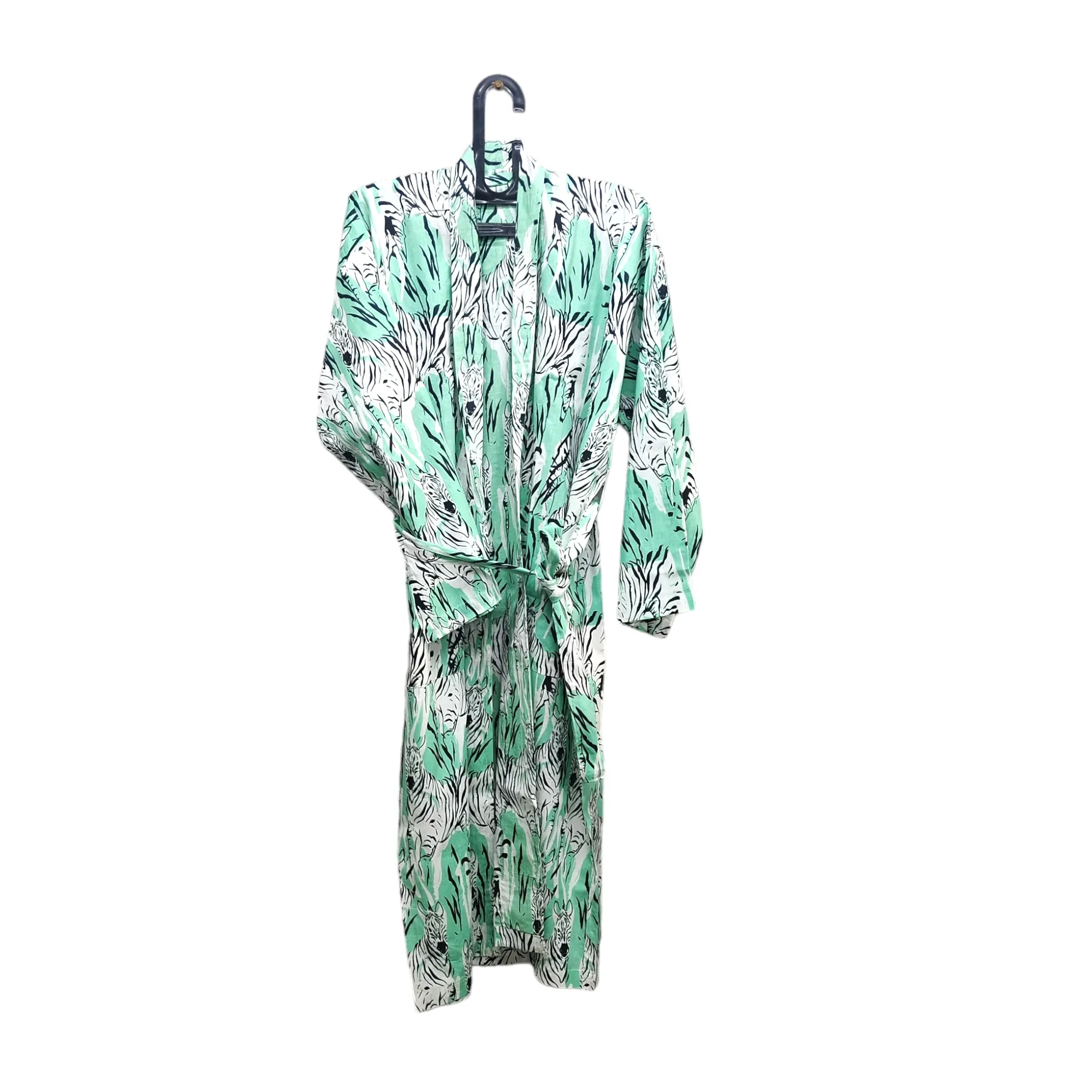 Kimono Bath Robes/ Night Suit - Zebra Green