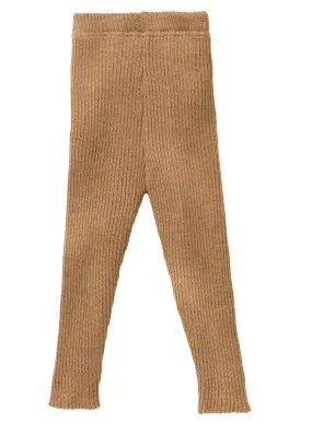 KNITTED LEGGINGS - caramel