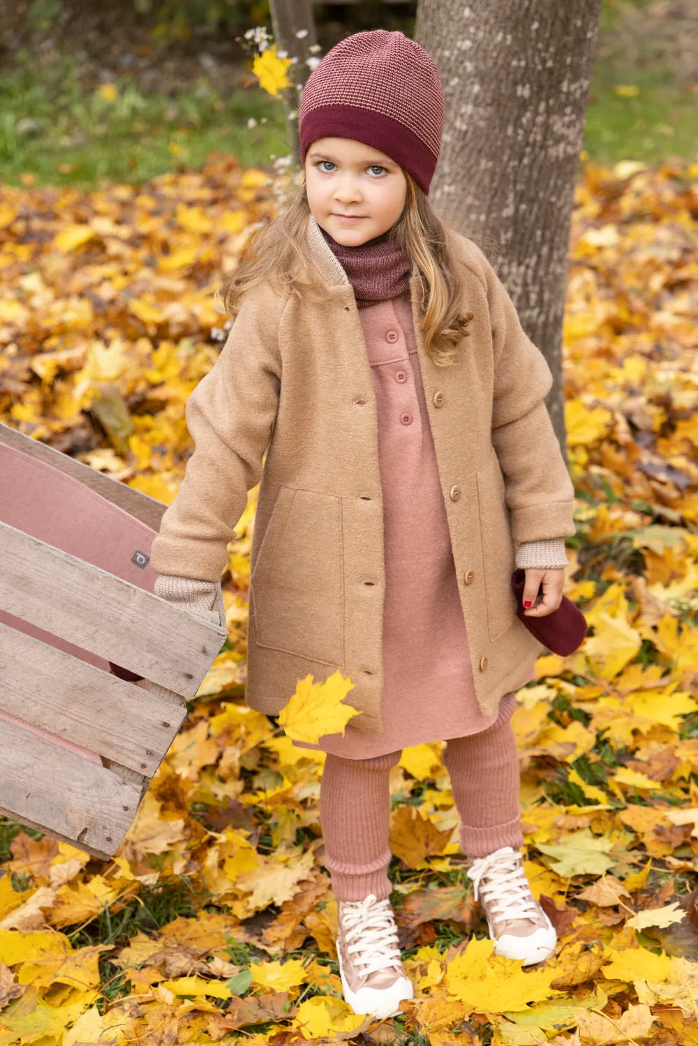 KNITTED LEGGINGS - caramel