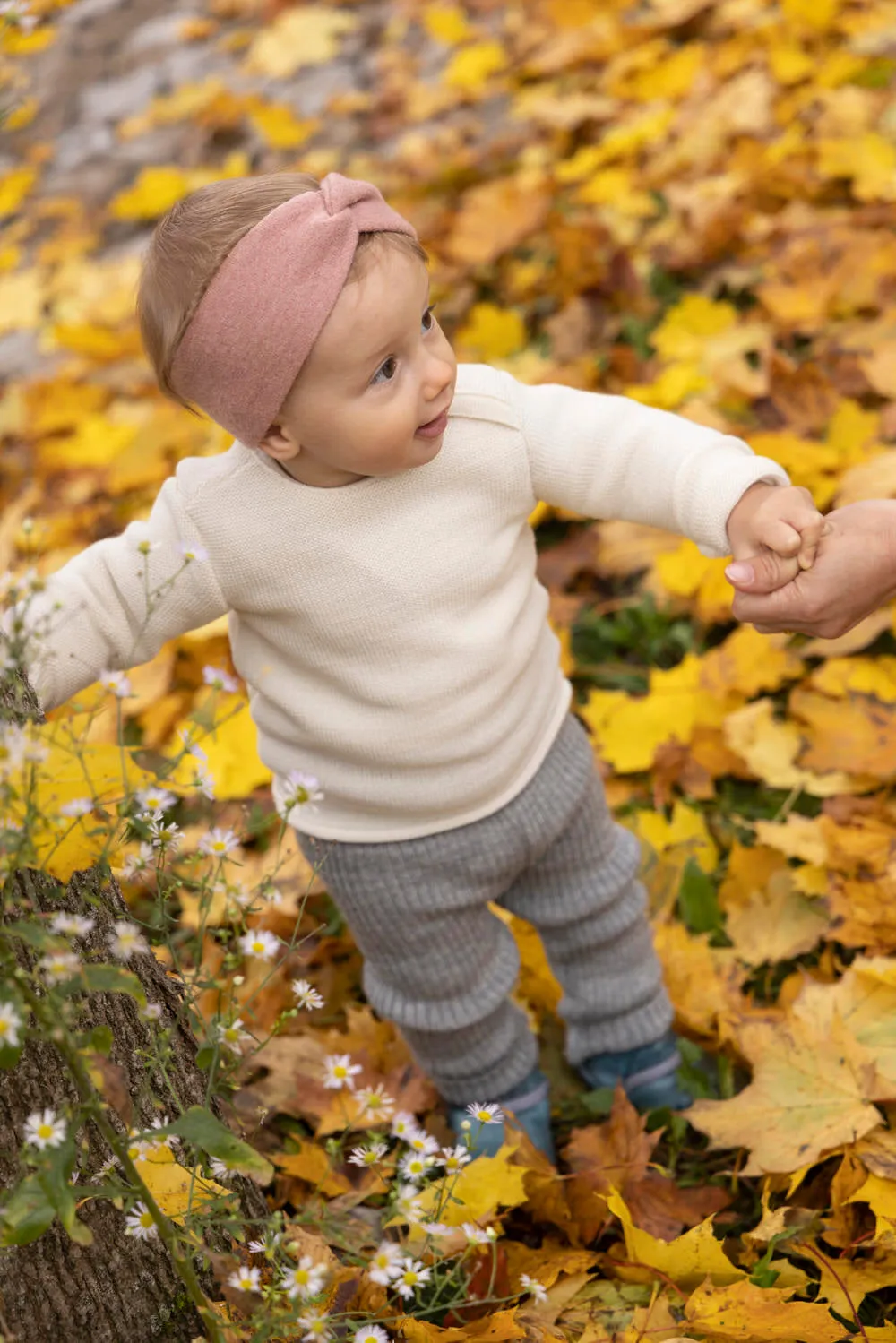 KNITTED LEGGINGS - caramel