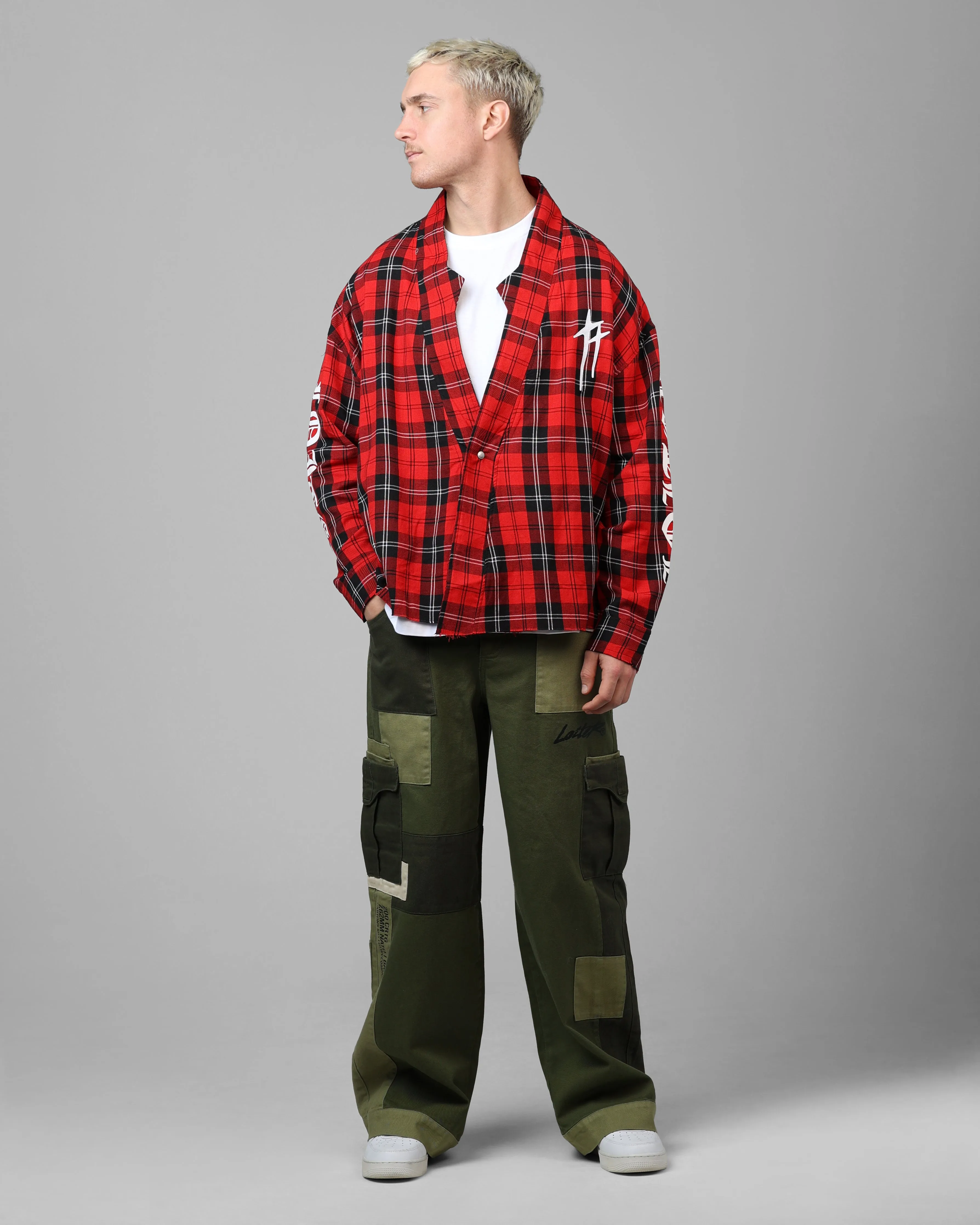 Loiter Kimono Flannel Red