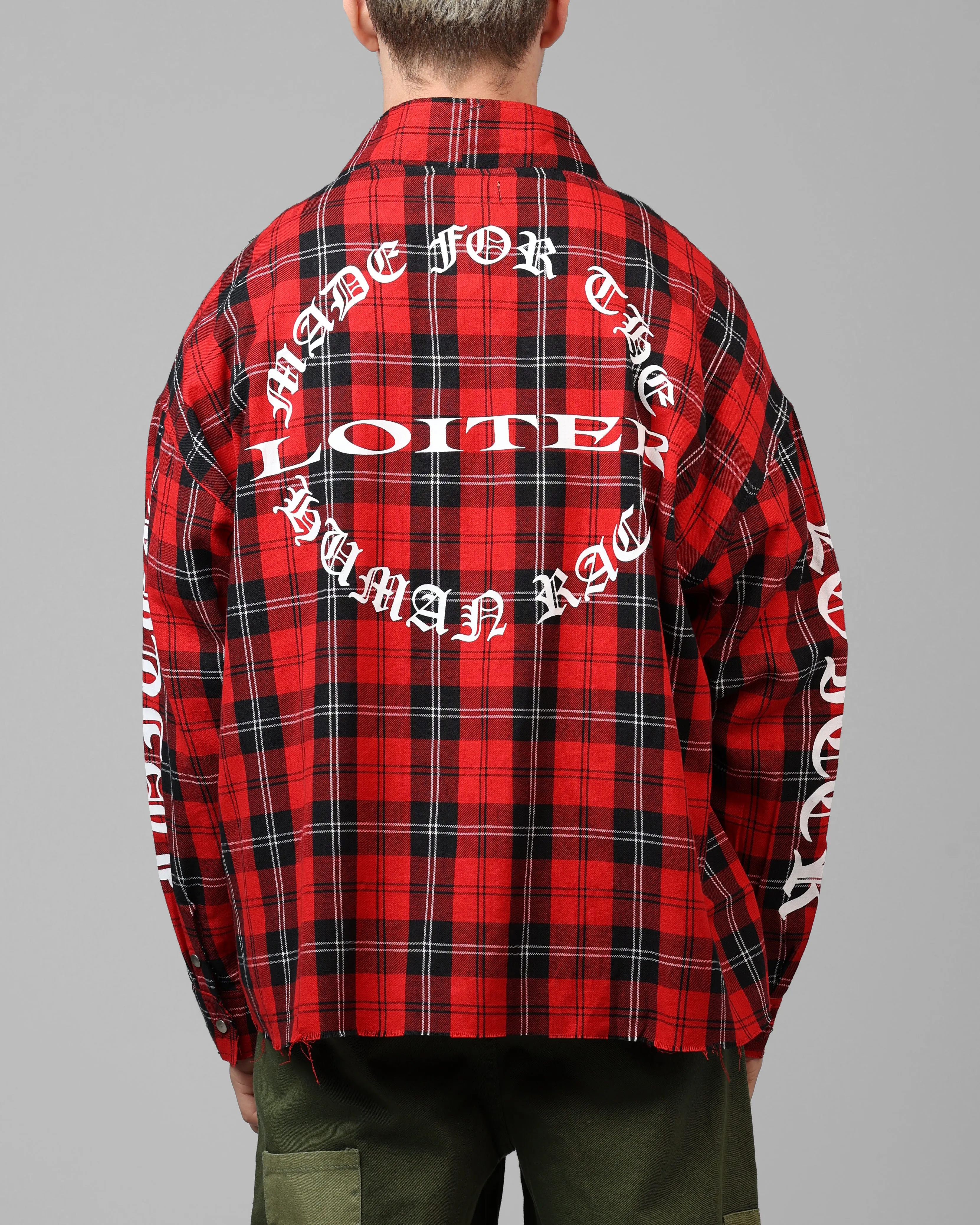 Loiter Kimono Flannel Red