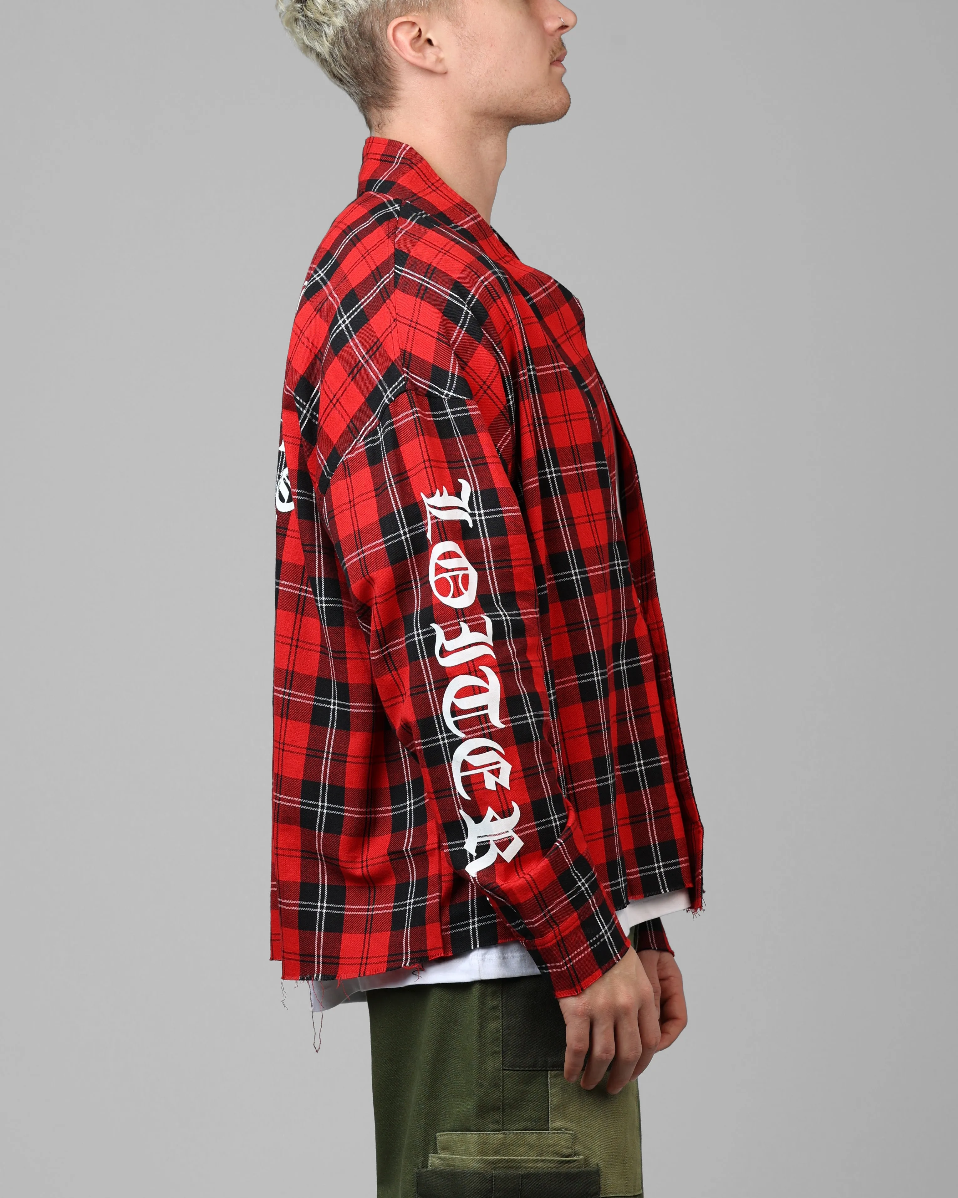 Loiter Kimono Flannel Red