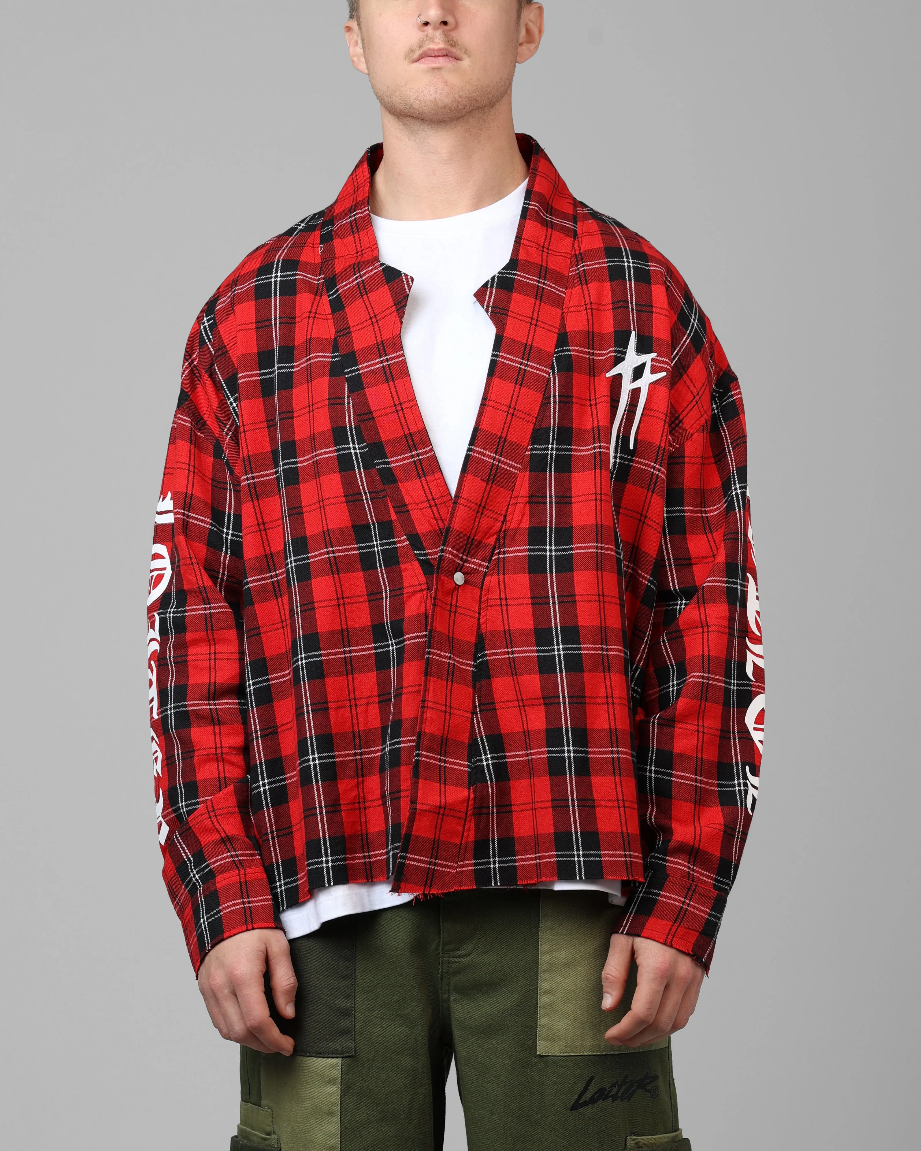 Loiter Kimono Flannel Red