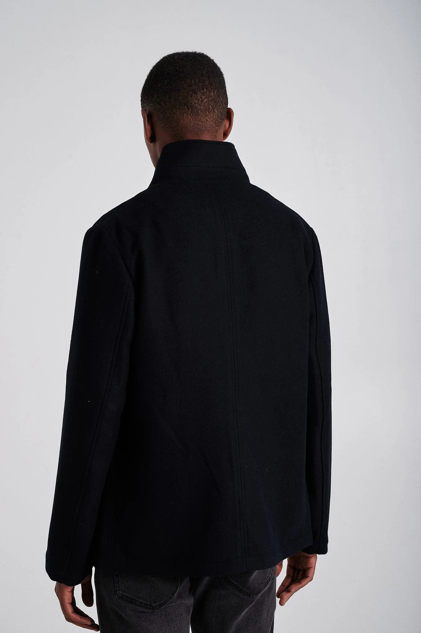 Men's wool blend unlined jacket
