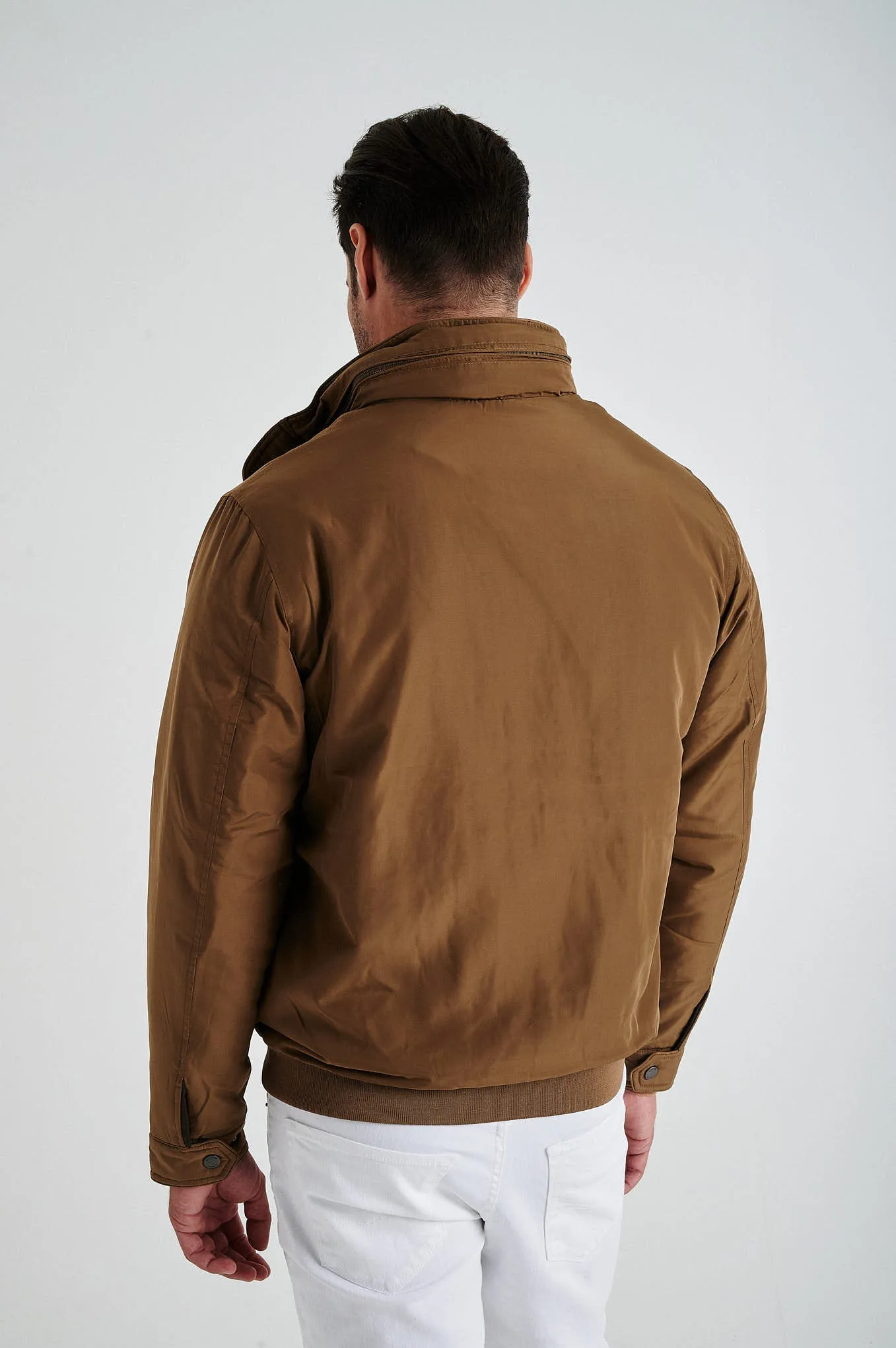 Men's zip-through blouson with ribs
