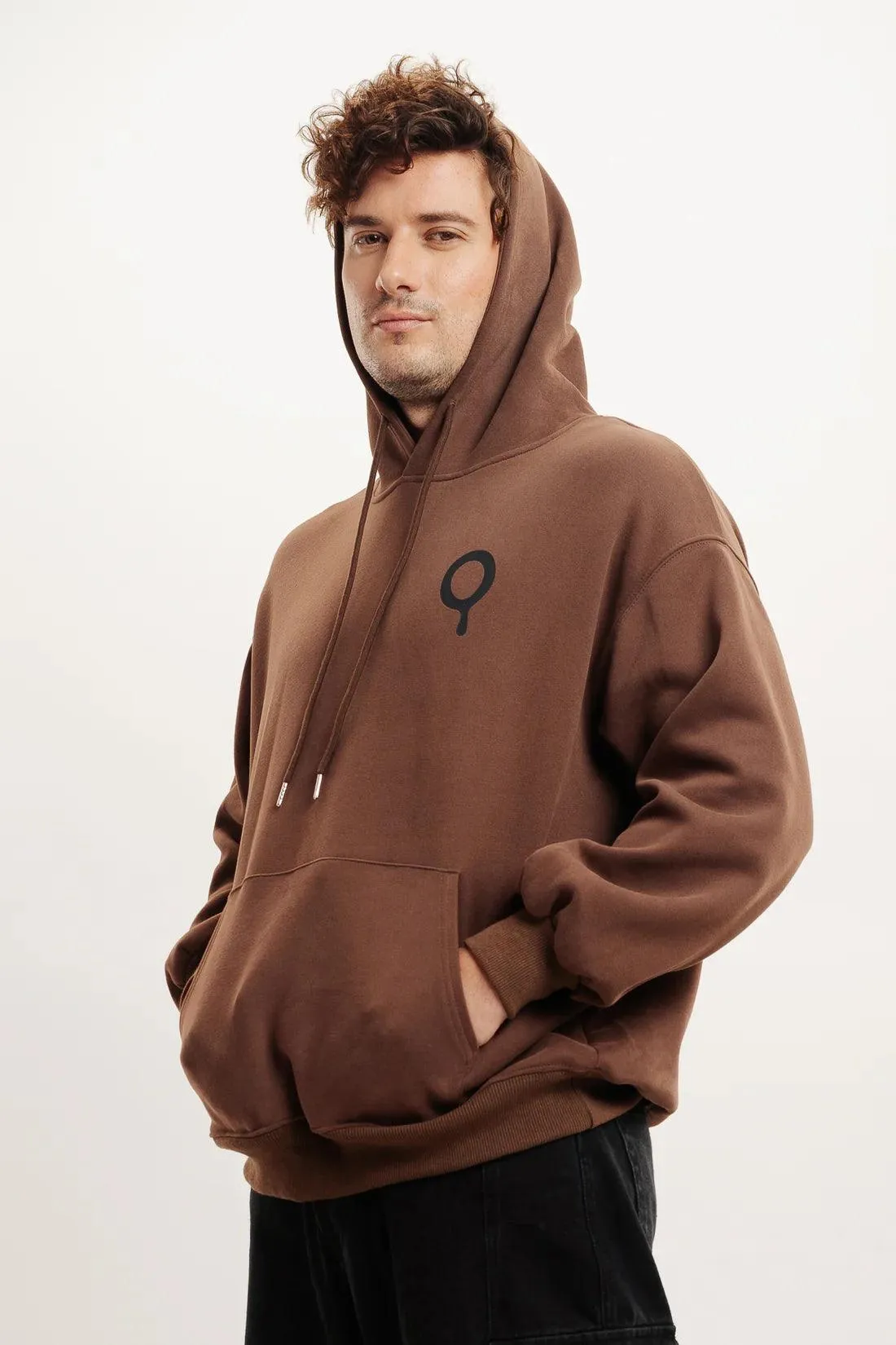 Mickey 3d Hoodie In Brown