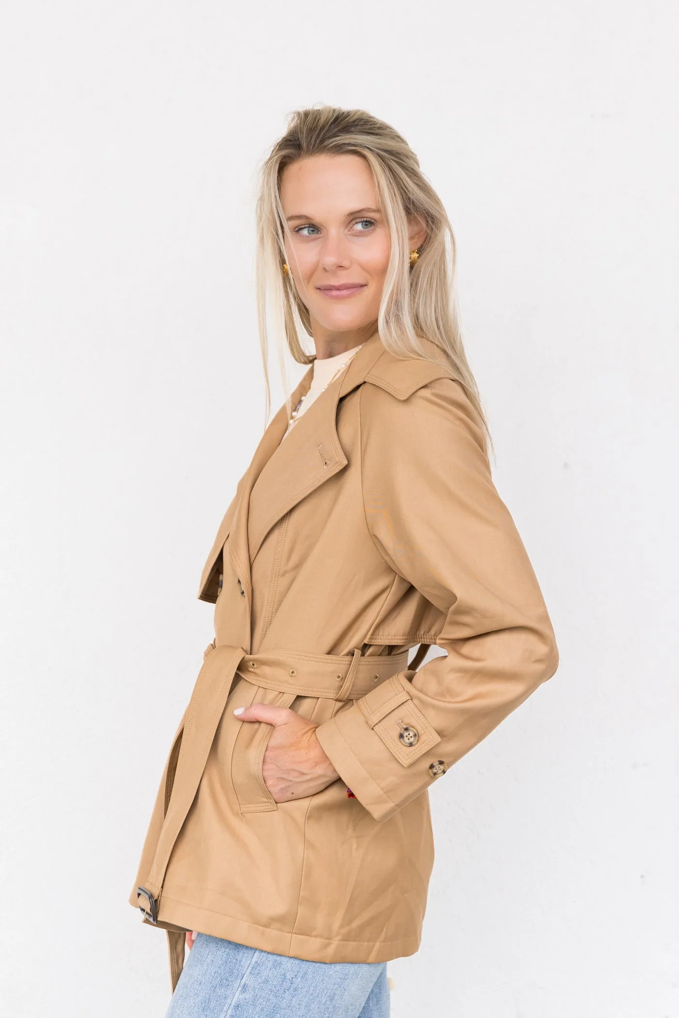 MONICA SHORT TRENCH COAT