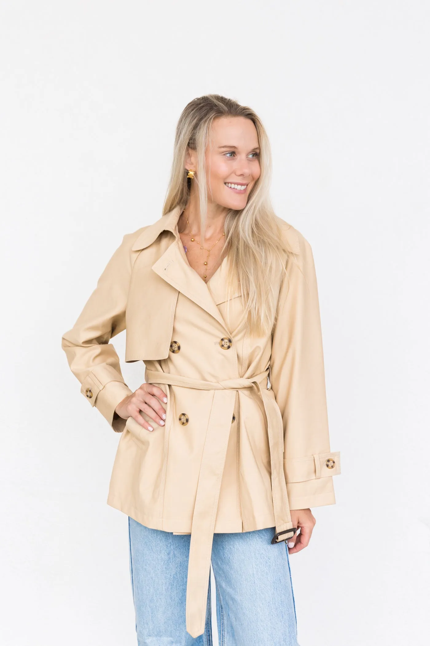 MONICA SHORT TRENCH COAT