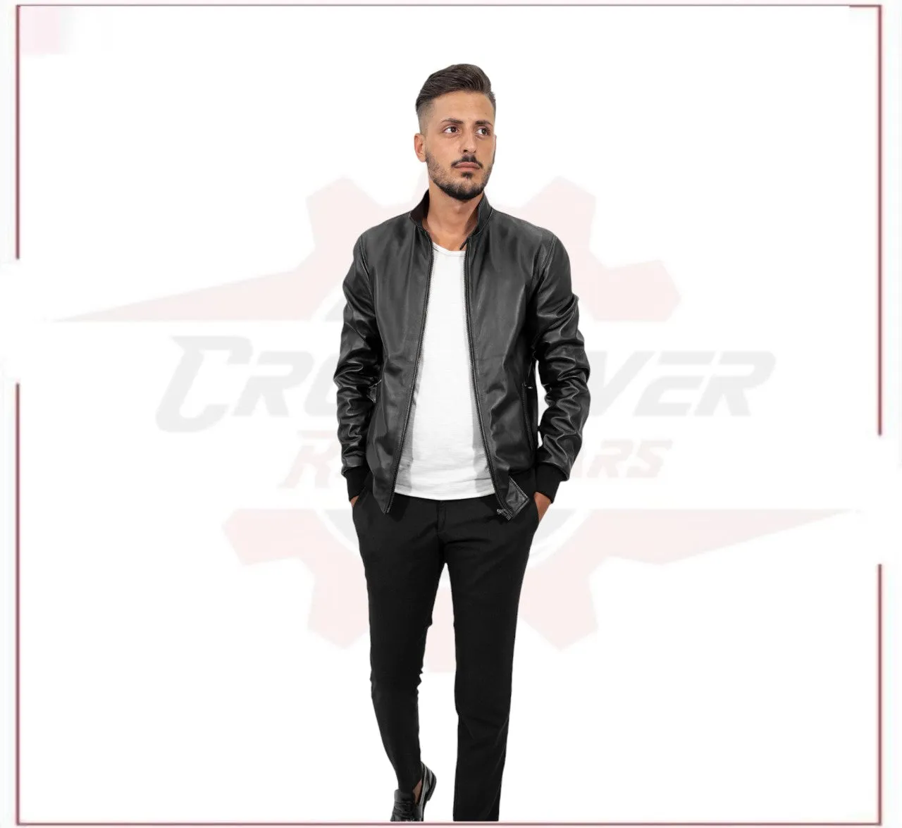 New Bomber Men in Genuine Black Leather