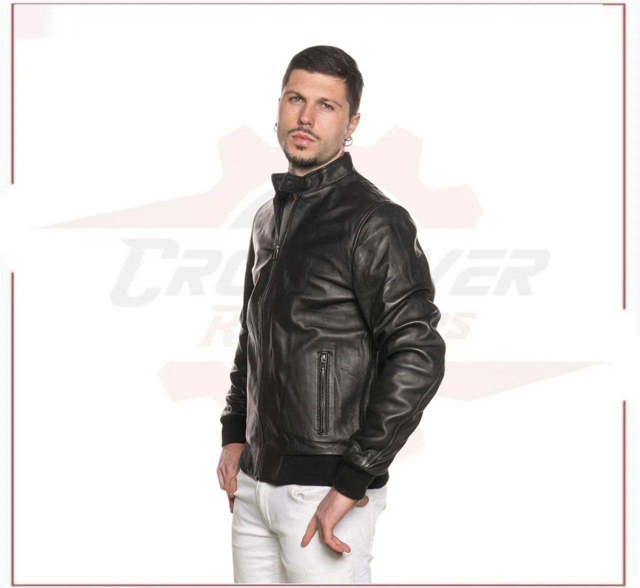 New Bomber Men in Genuine Black Leather