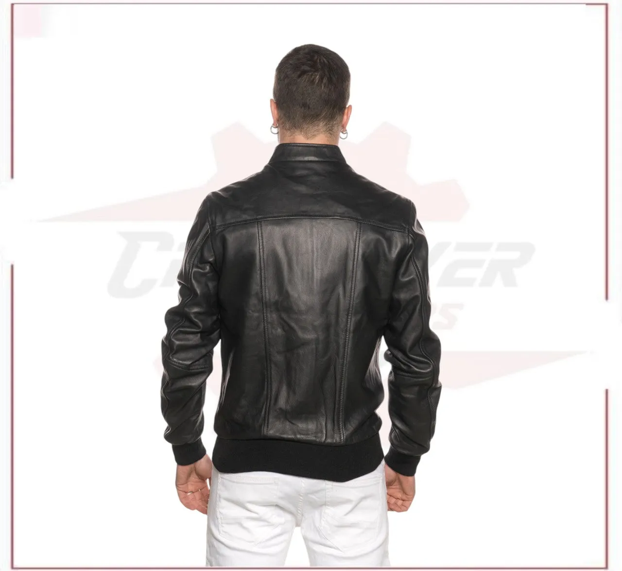 New Bomber Men in Genuine Black Leather