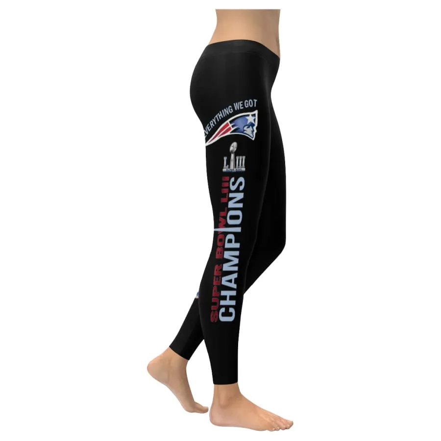 New England Patriots Super Bowl LIII Champions Leggings 3D Full Print