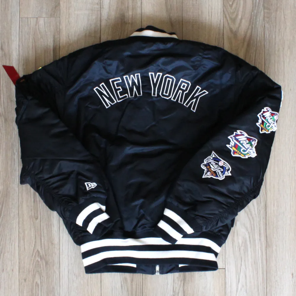 New Era Cap X Alpha Industries Collab MA-1M NEW YORK YANKEES Nylon Bomber Jacket (Navy Camo)