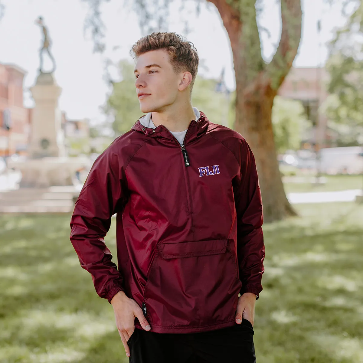 New! FIJI Classic 1/4 Zip Rain Jacket