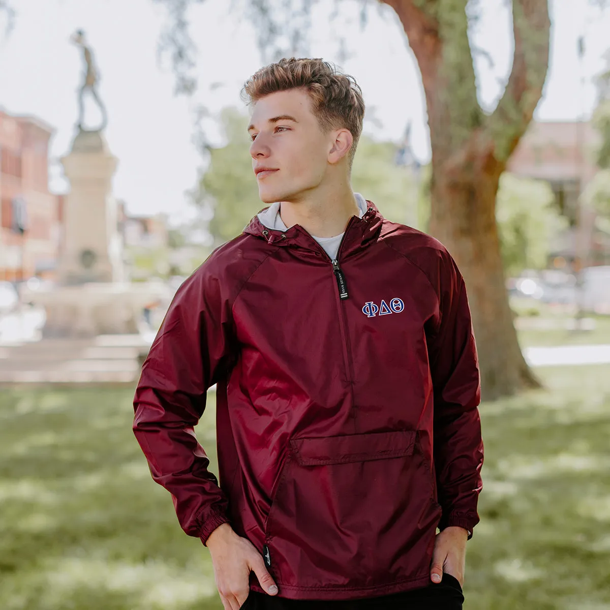 New! Phi Delt Classic 1/4 Zip Rain Jacket