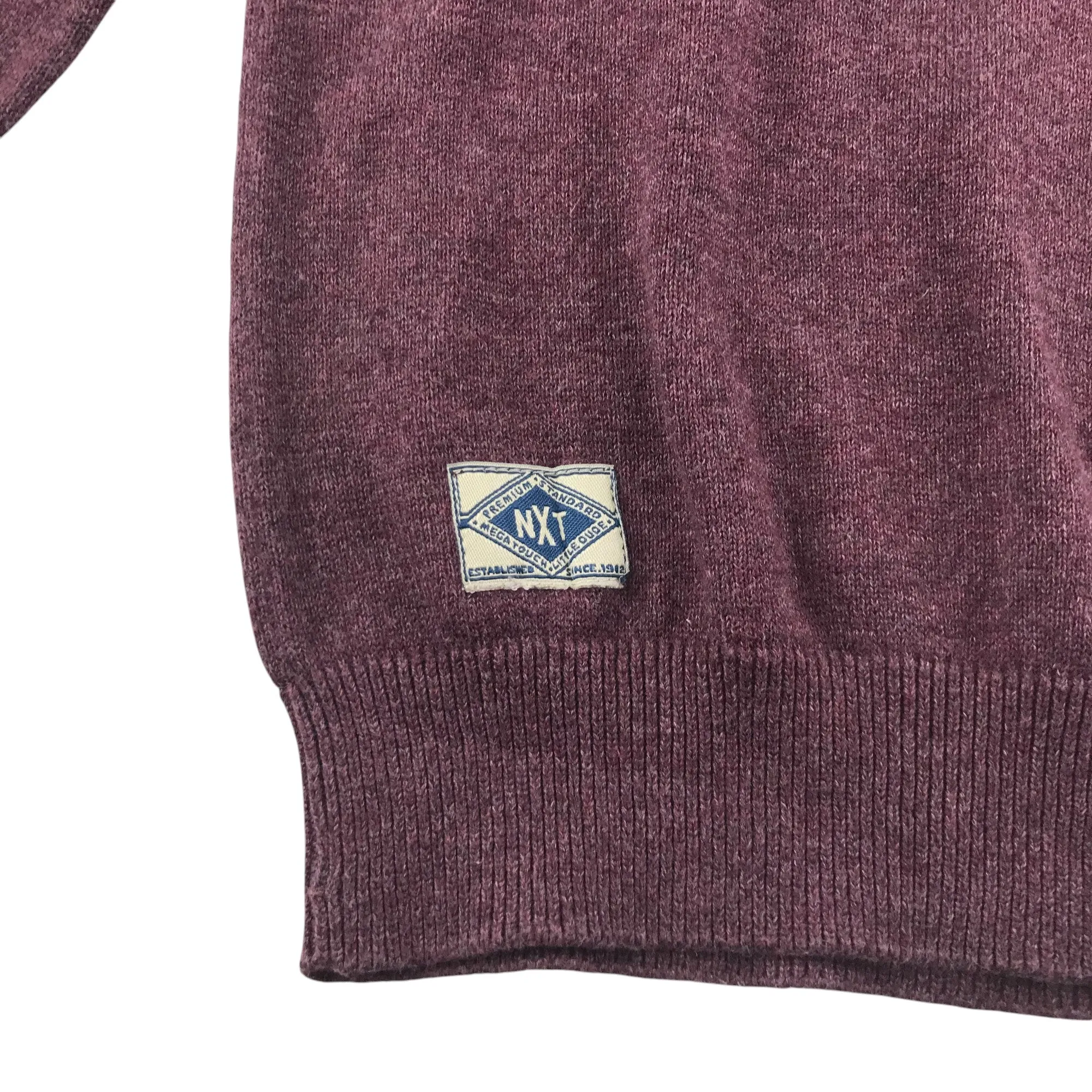 Next jumper 7-8 years dusty burgundy knitted cotton