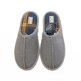 Next Mens Grey Slippers with Memory Foam Cushion