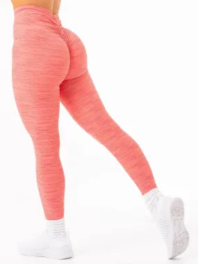 NKD V Scrunch Leggings - Coral Marl