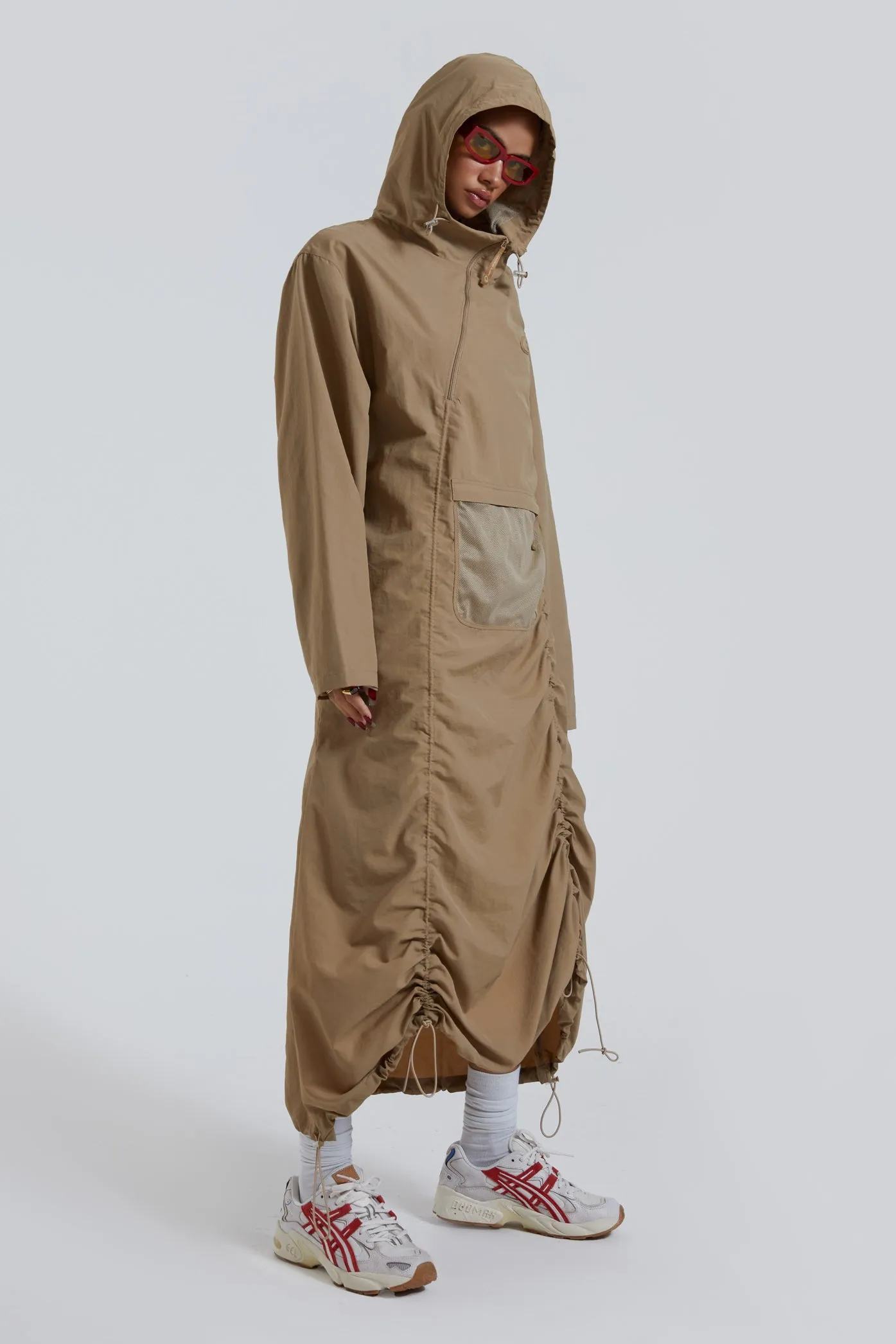 Noho Nylon Cagoule With Half Zip Detail