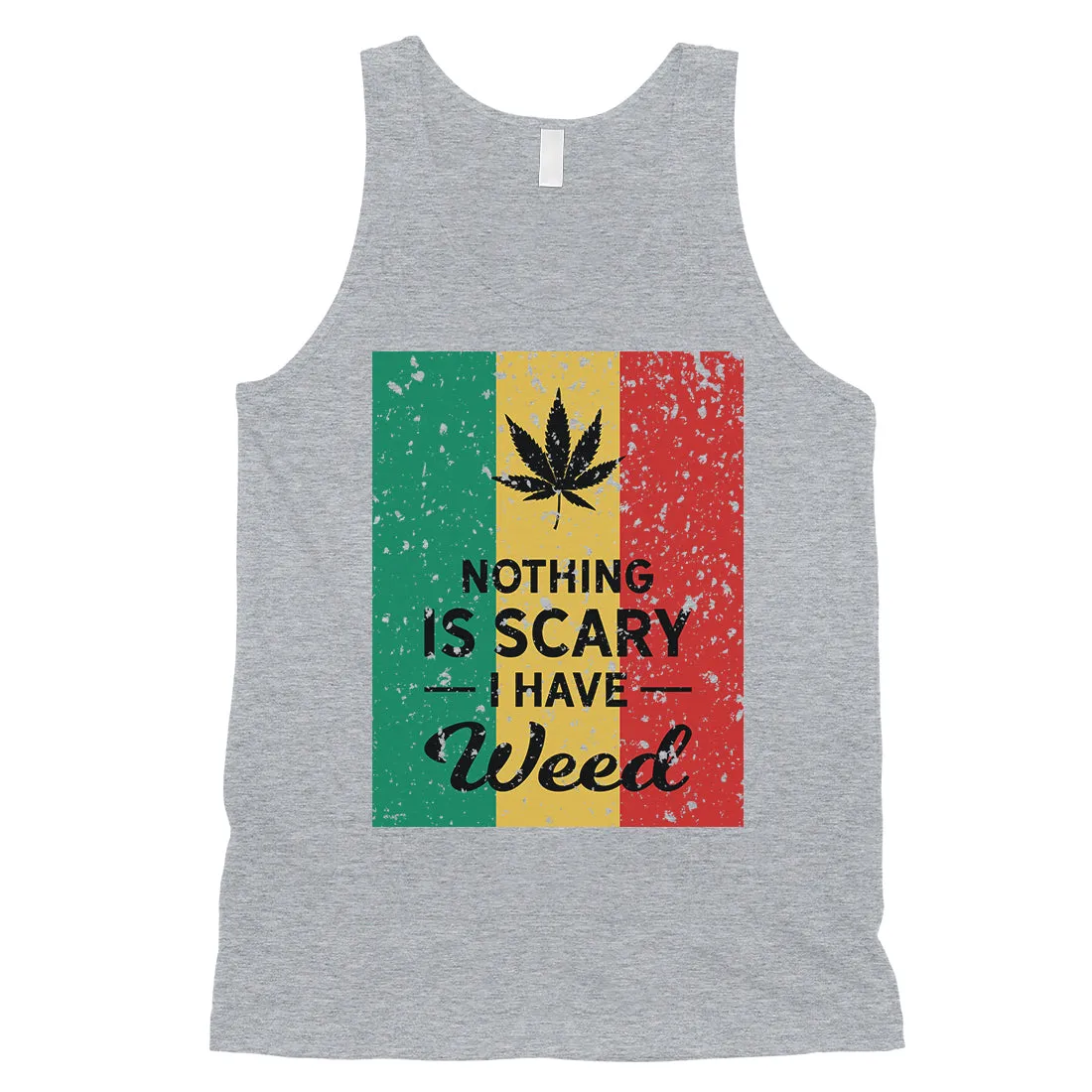 Nothing Scary Weed Mens Cool Nice Fun Chill Tank Top Birthday Gift