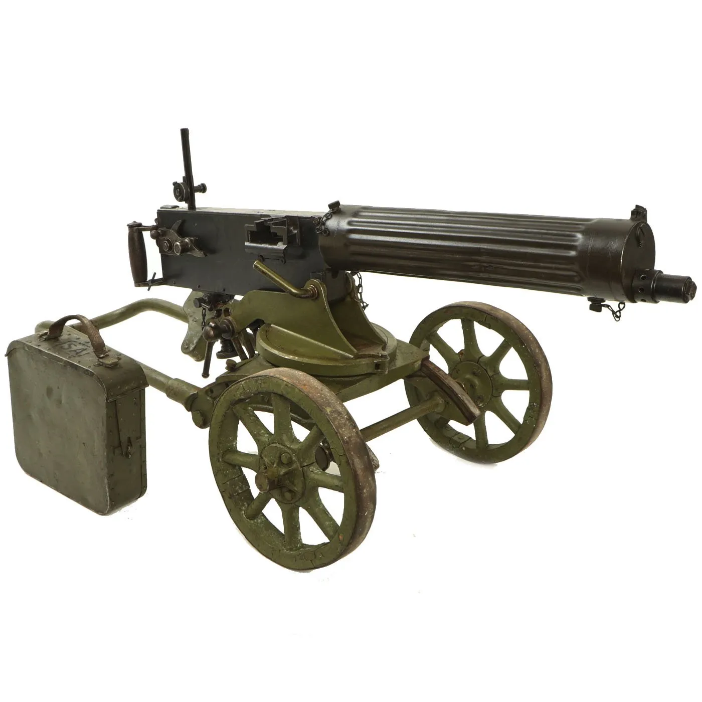 Original Russian WWII Maxim M1910 Fluted Display Machine Gun with Sokolov Mount & Accessories - dated 1942