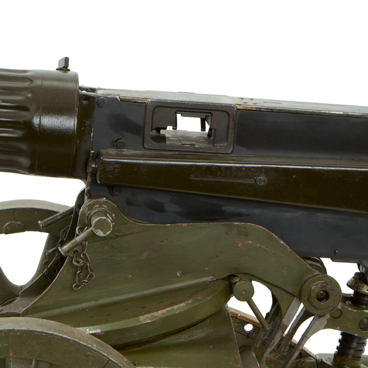 Original Soviet Russian WWII Maxim M1910 Fluted Display Machine Gun with Sokolov Mount