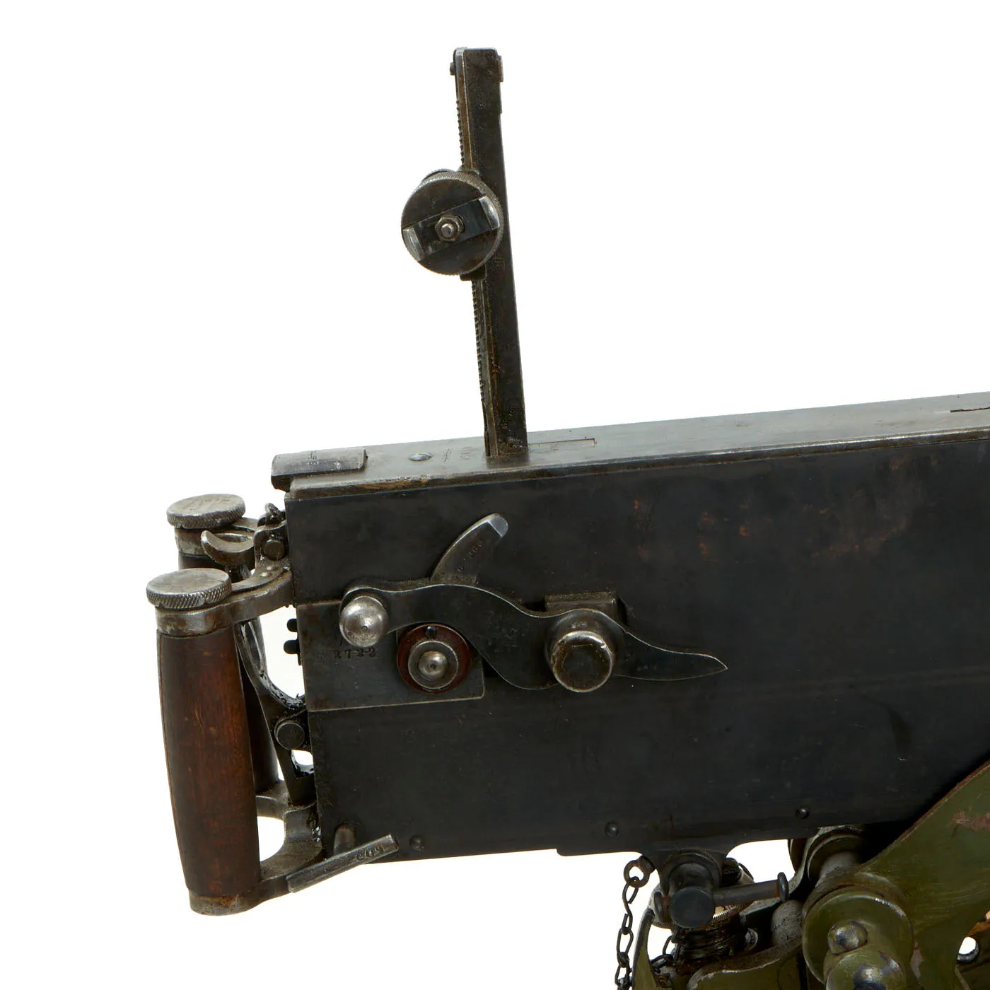 Original Soviet Russian WWII Maxim M1910 Fluted Display Machine Gun with Sokolov Mount