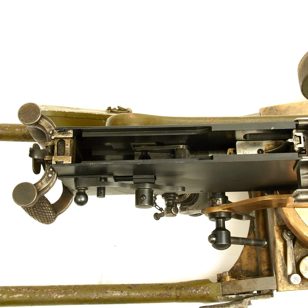 Original WWI Imperial Russian M-1905/1910 Maxim Smooth Jacket Display gun with 1916 Dated Sokolov Mount