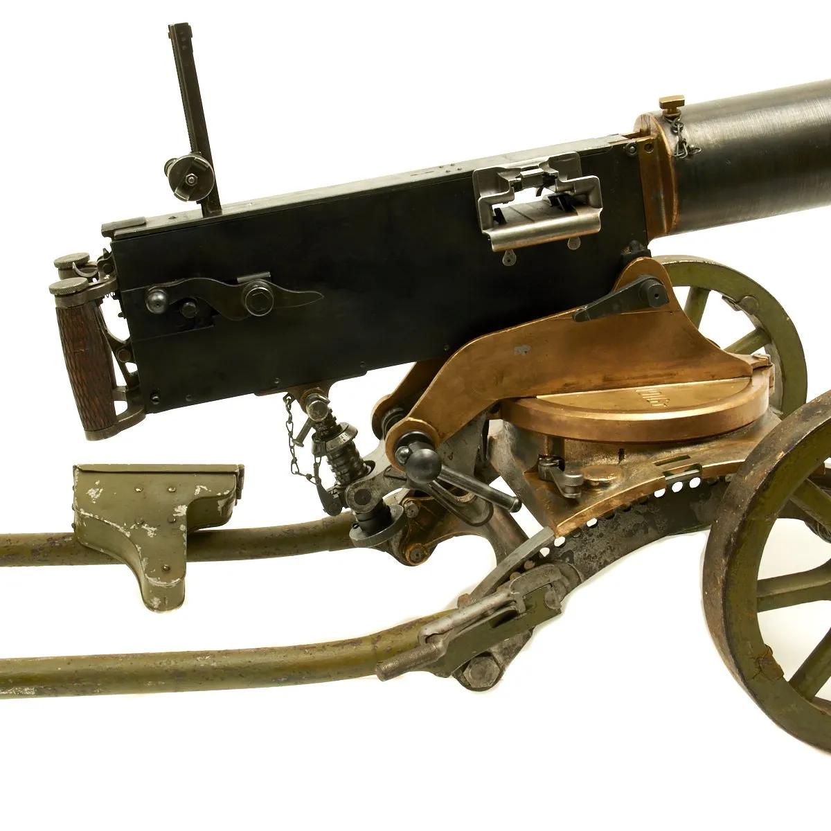 Original WWI Imperial Russian M-1905/1910 Maxim Smooth Jacket Display gun with 1916 Dated Sokolov Mount