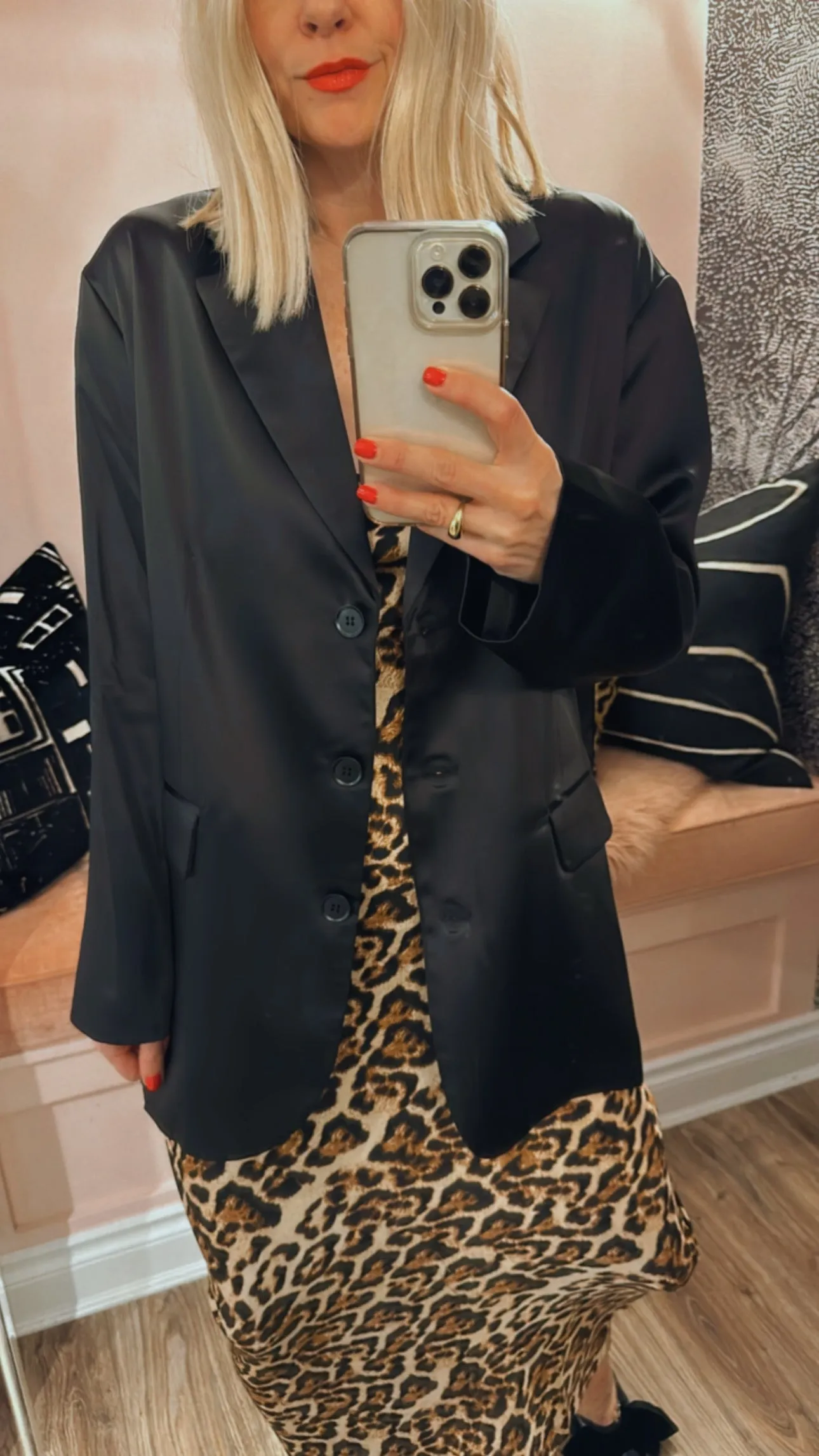 Oversized Satin Blazer